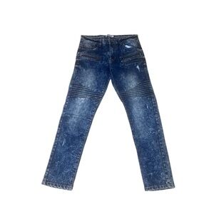 Blue Straight Jeans Classic Denim